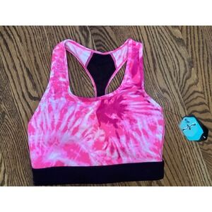 NWT LulaRoe Rise Invincible Tye Dye Neon Pink Sportsbea Bra Small/S  Racerback